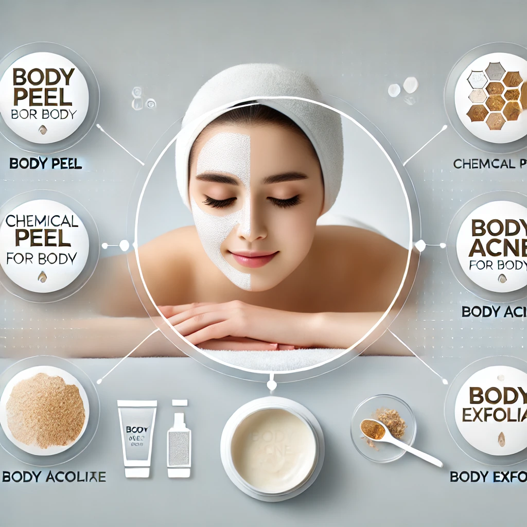body peel, chemical peel for body, body acne, body exfoliation