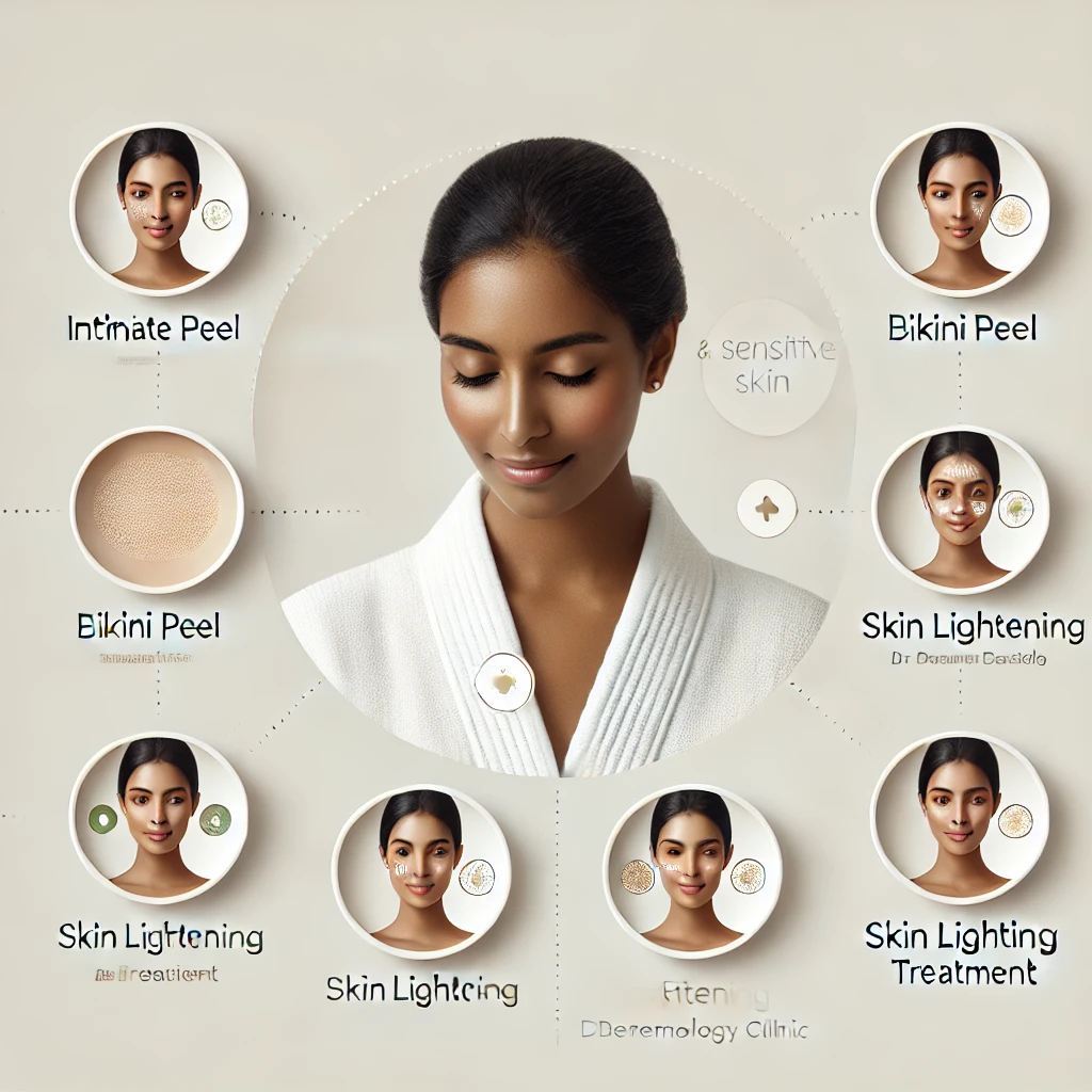 intimate peel, bikini peel, skin lightening, sensitive area treatment