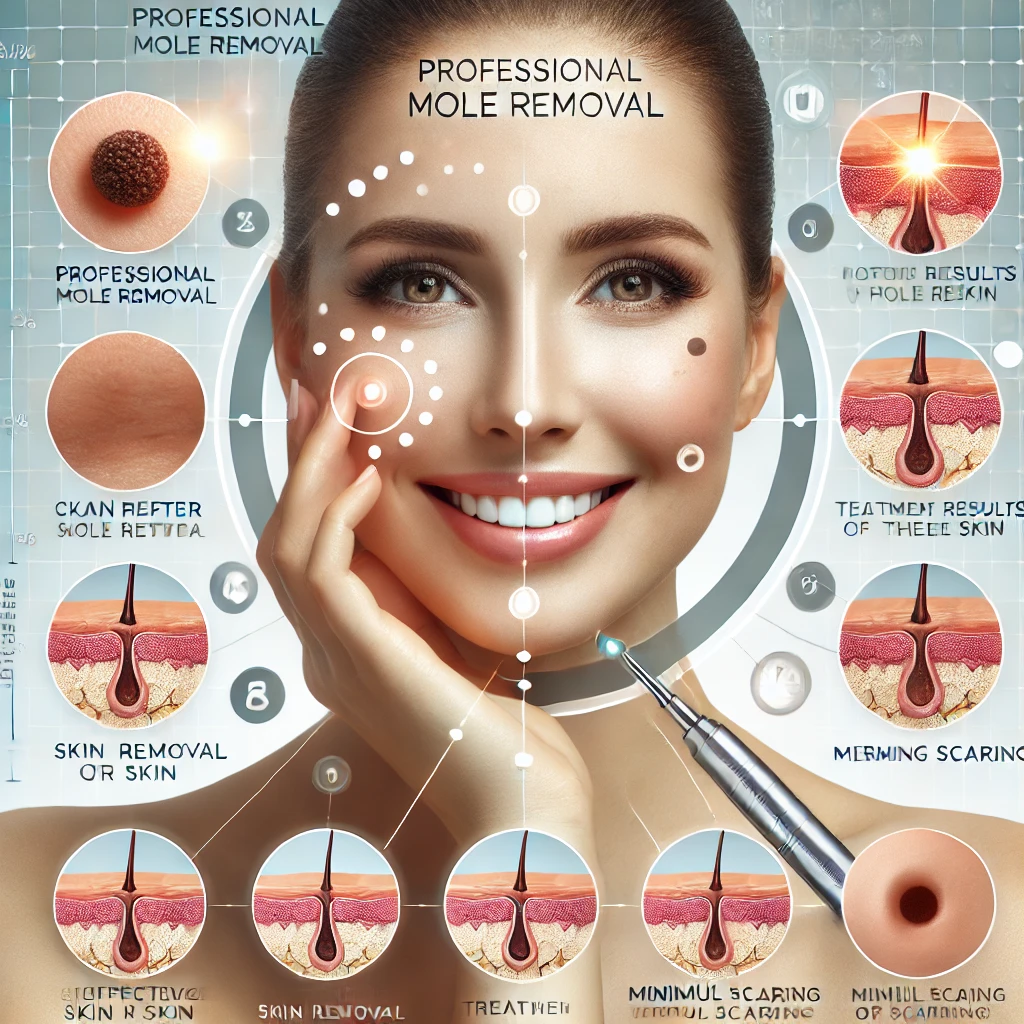 mole removal treatments with minimal scarring